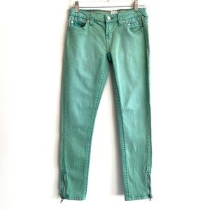 Rare Delia’s Mint Green Skinny With Zipper Ankles Size 3